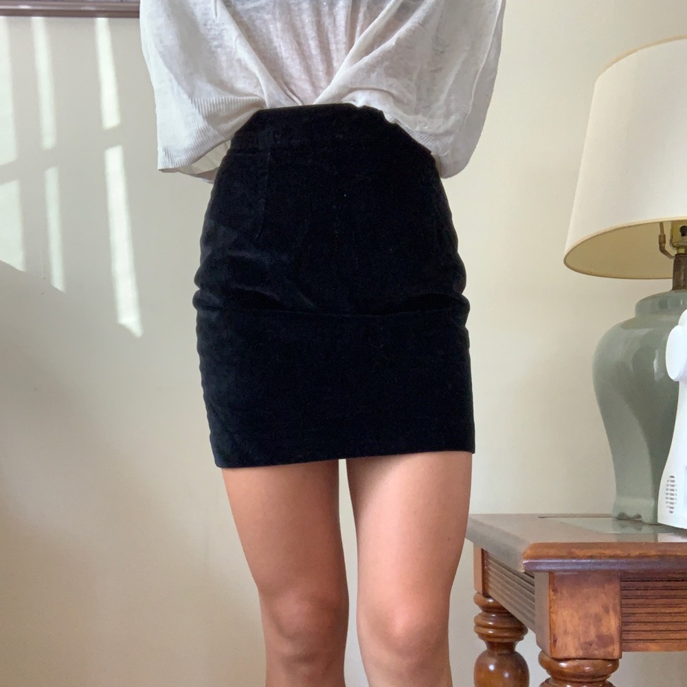Dolce & gabanna velvet mini skirt